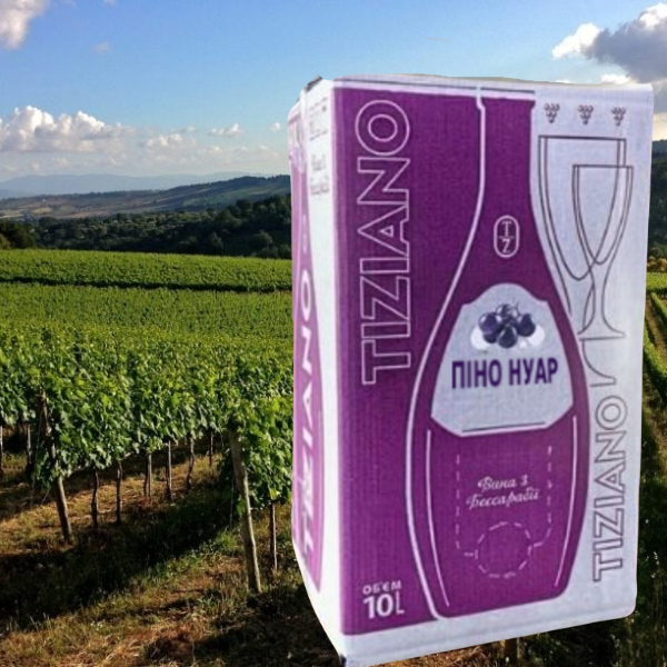 Вино ординарне сортове столове Піно Нуар червоне, напівсолодке 10л. ТМ TIZIANO